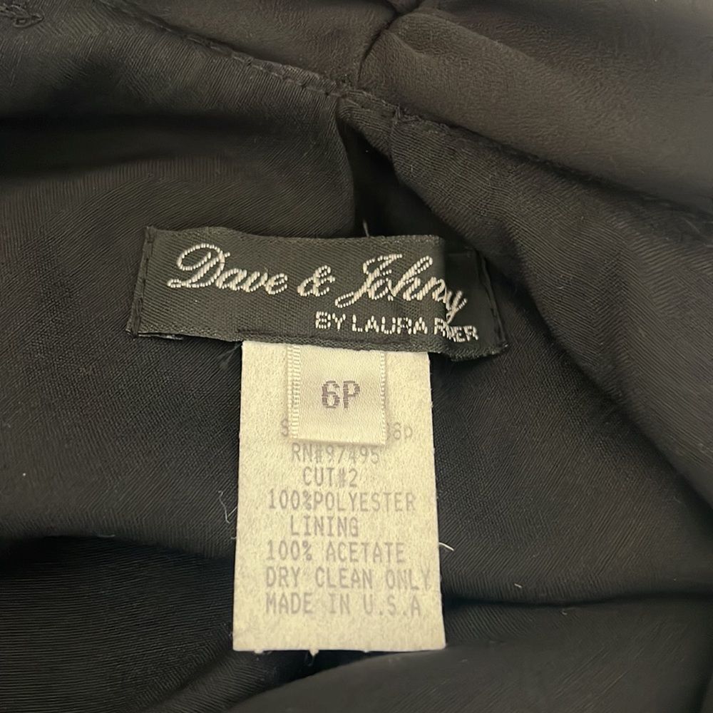 Dave & Johnny Black Dress with Delicate Straps - Picture 6 of 7